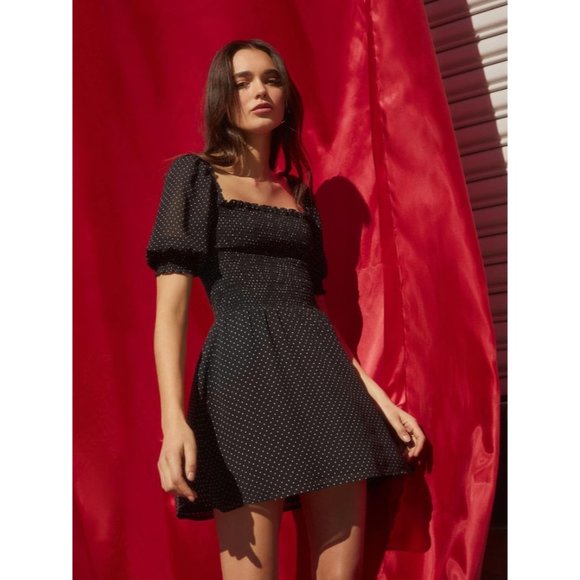 Reformation Dresses & Skirts - Reformation Elle Dress Short Sleeve Crepe Mini 8